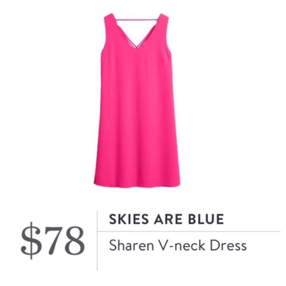 Skies blue hot pink dress! Pre loved